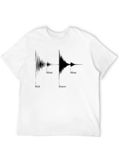 Camiseta Negra Ritmos Musicales