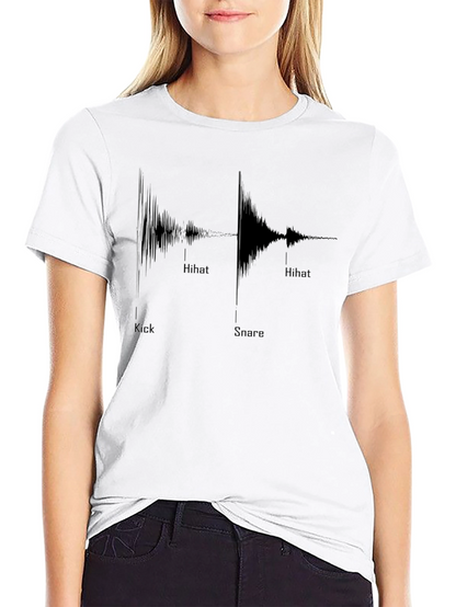 Camiseta Negra Ritmos Musicales