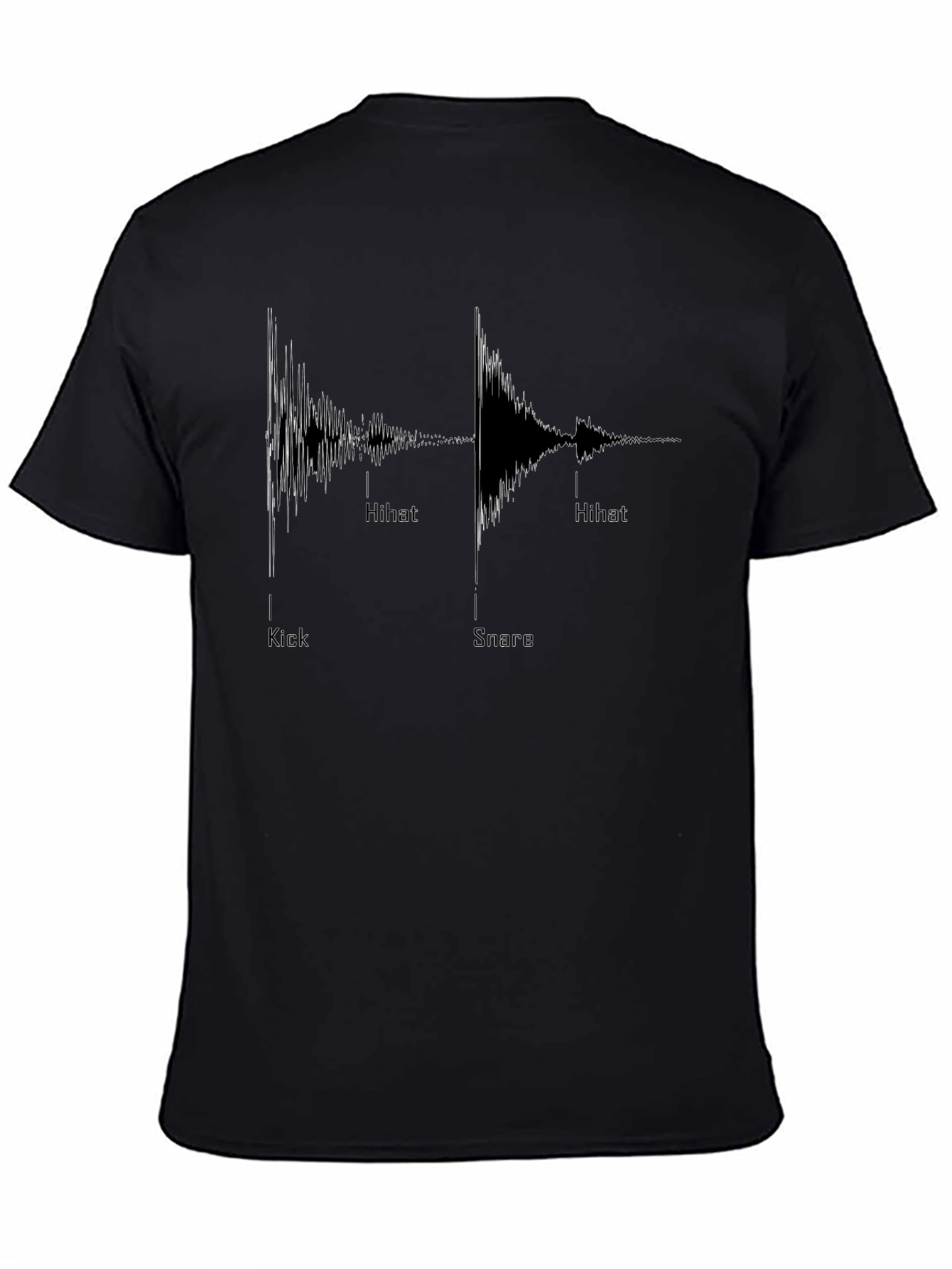 Camiseta Negra Ritmos Musicales