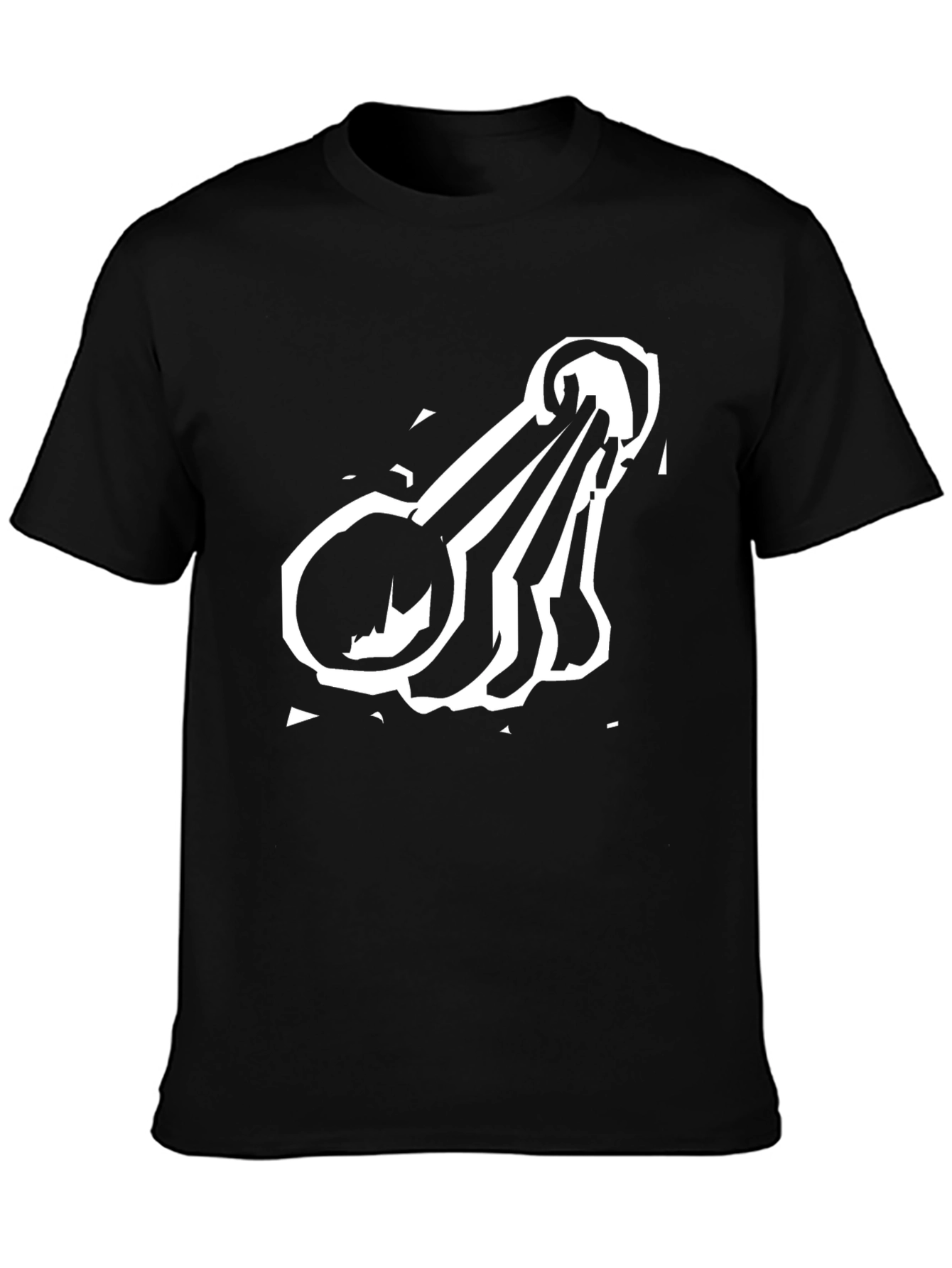 Camiseta Negra con Diseño de Cucharas Medidoras