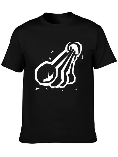 Camiseta Negra con Diseño de Cucharas Medidoras