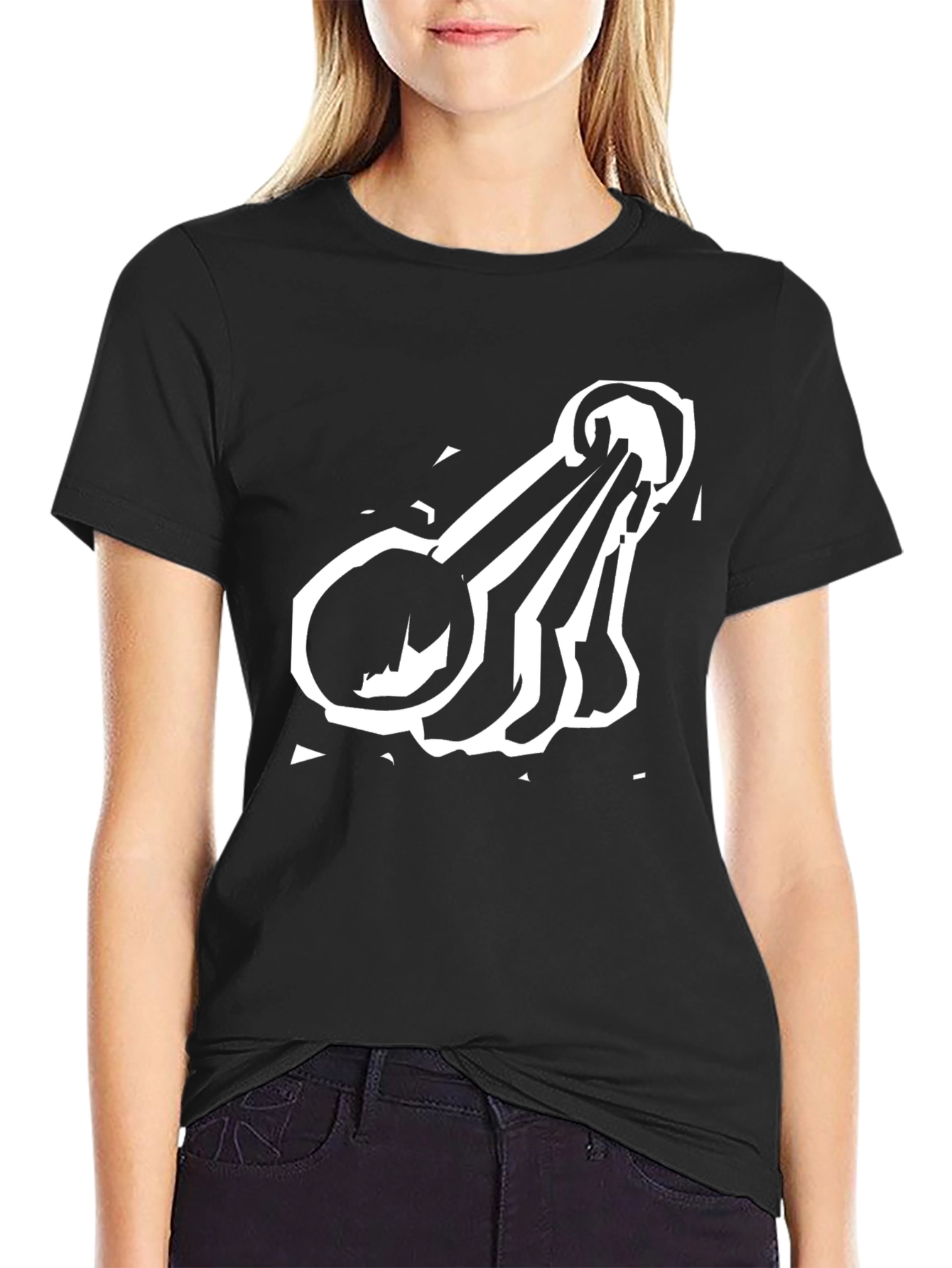 Camiseta Negra con Diseño de Cucharas Medidoras