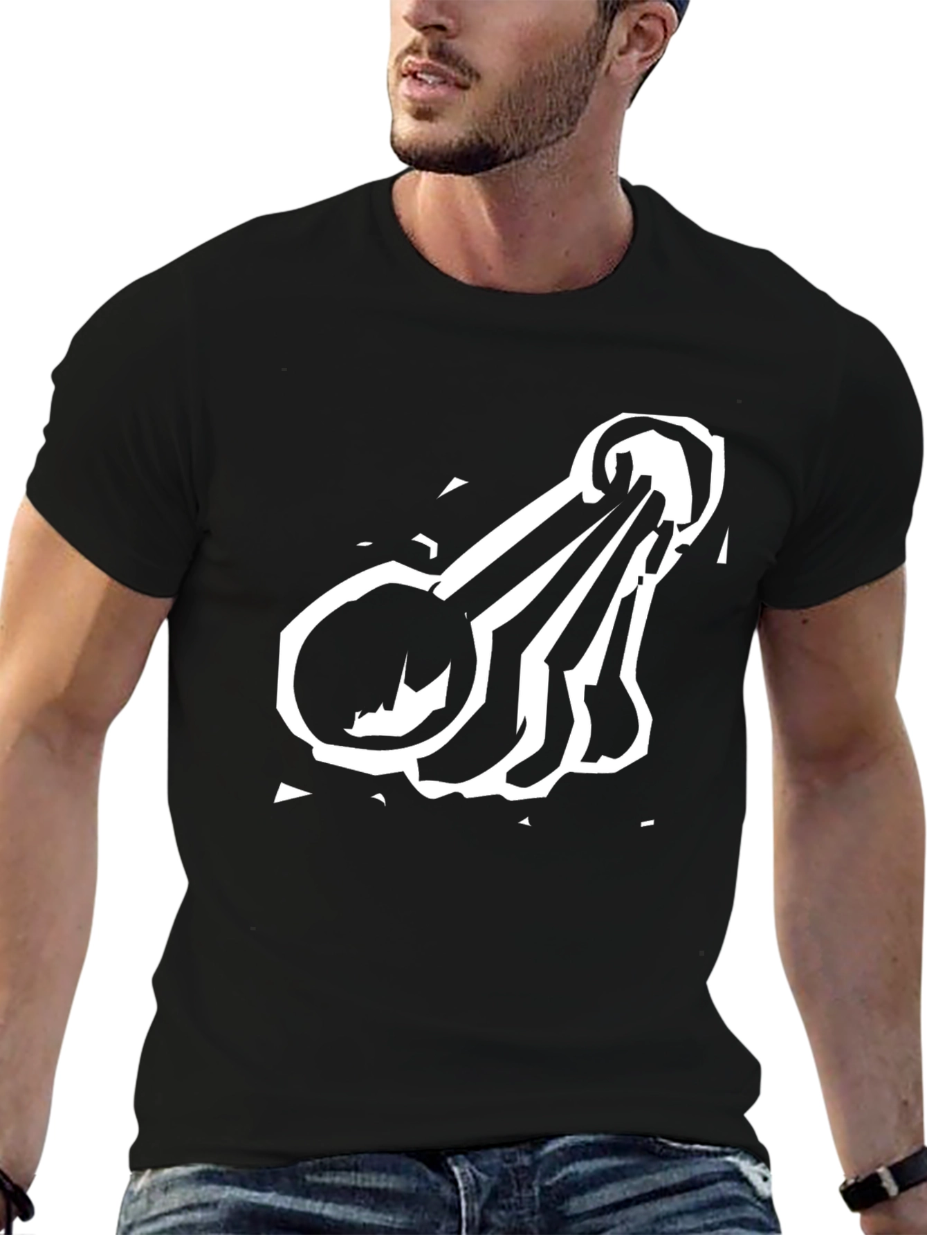 Camiseta Negra con Diseño de Cucharas Medidoras