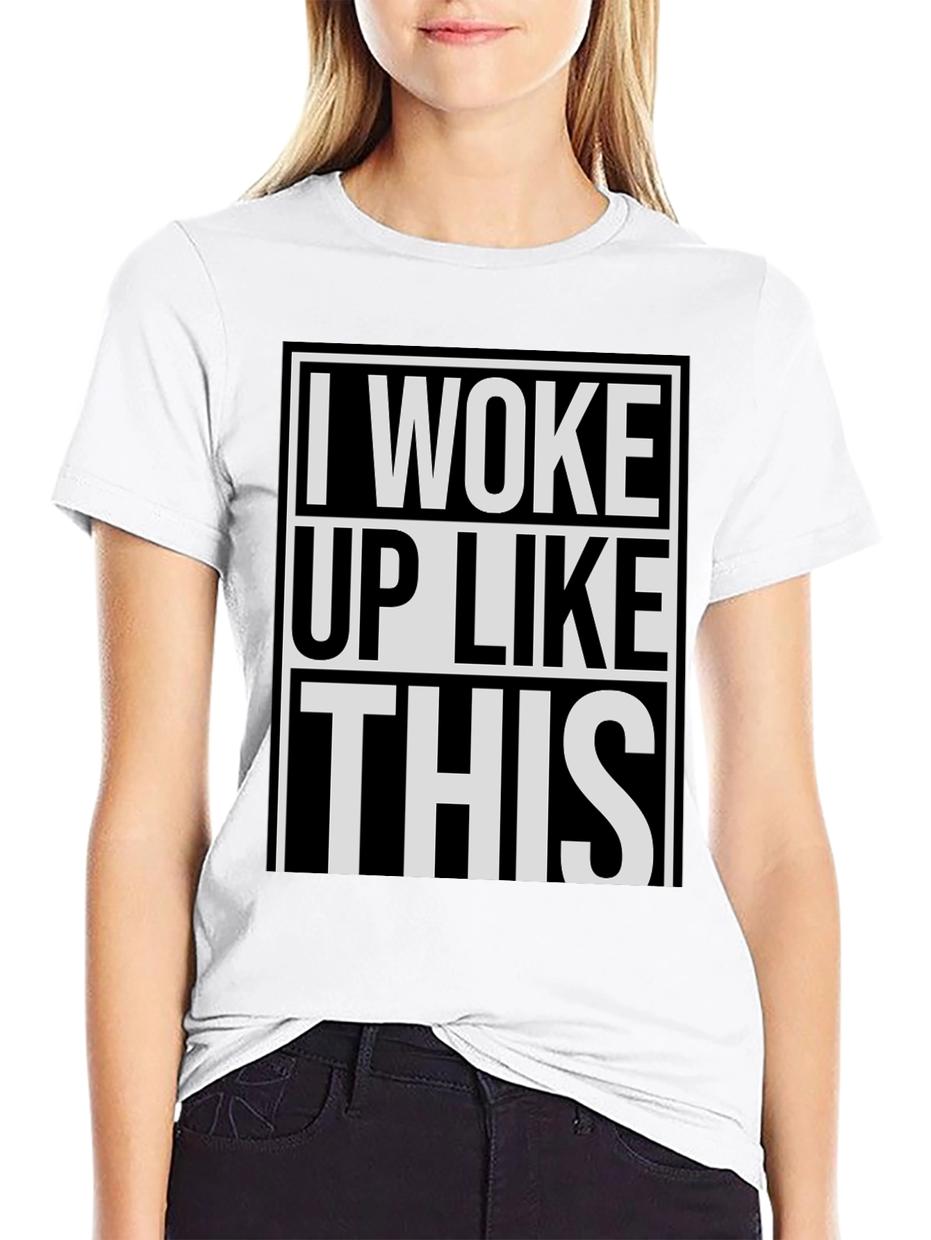 Camiseta Negra: Me Desperté Así