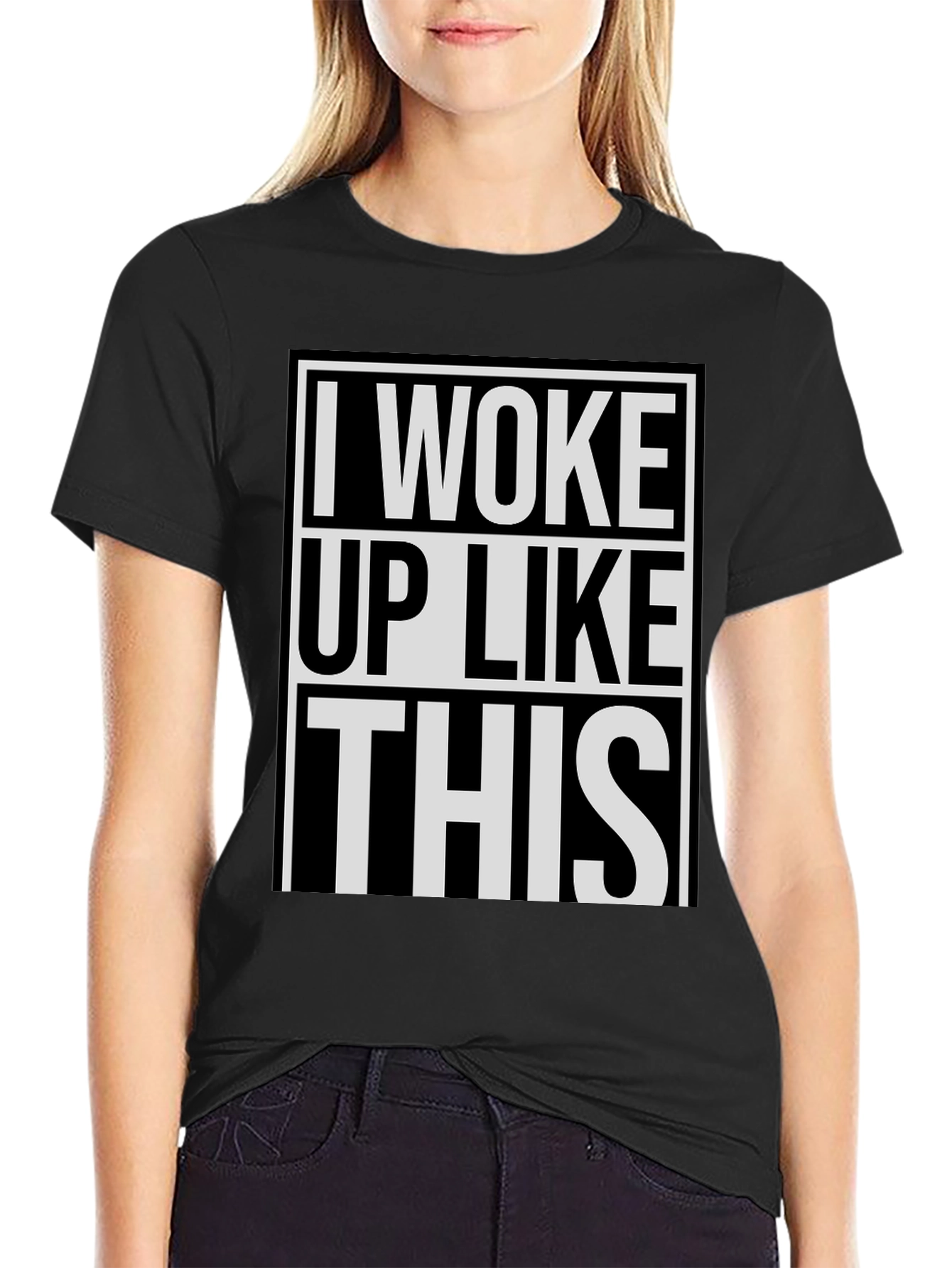 Camiseta Negra: Me Desperté Así