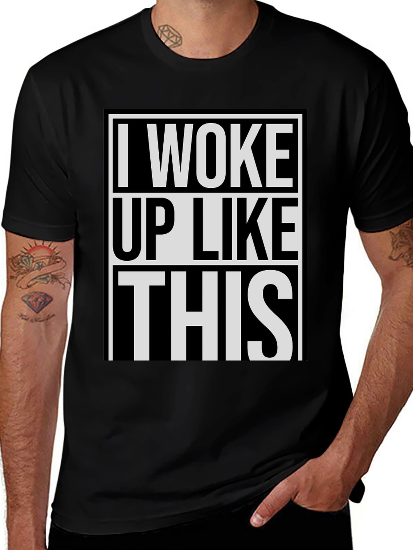 Camiseta Negra: Me Desperté Así