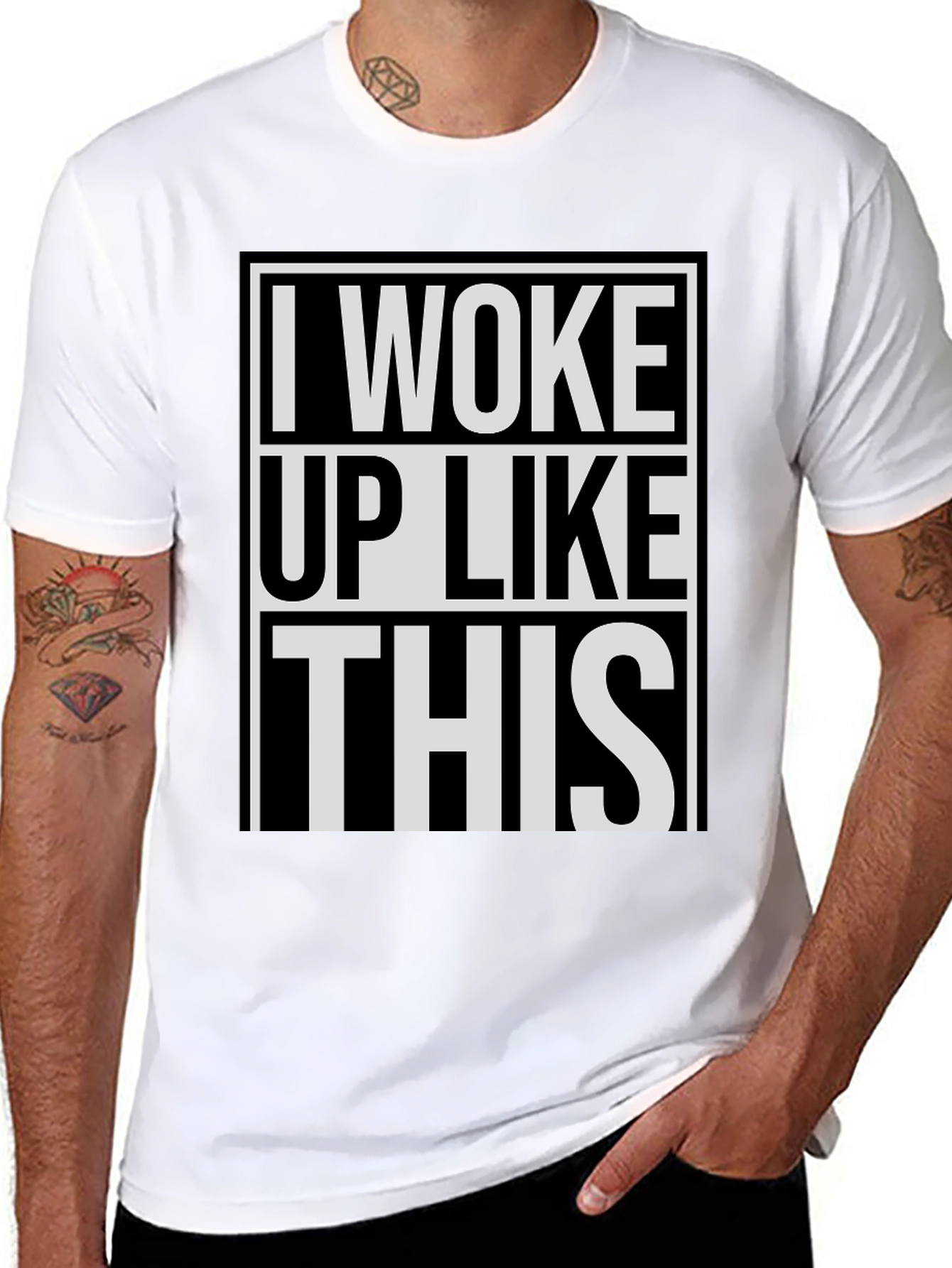 Camiseta Negra: Me Desperté Así