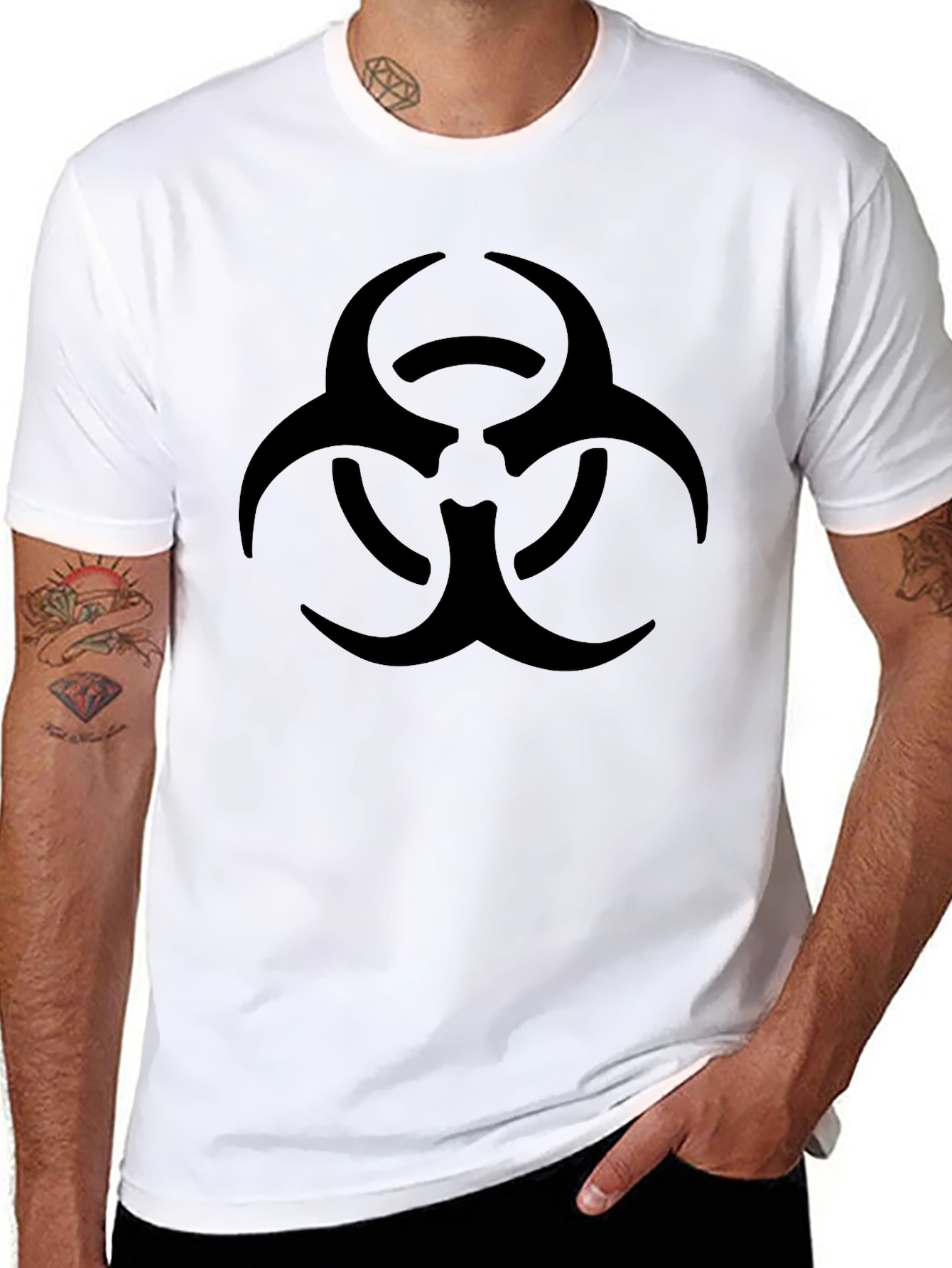 Camiseta Negra Biohazard para Hombre