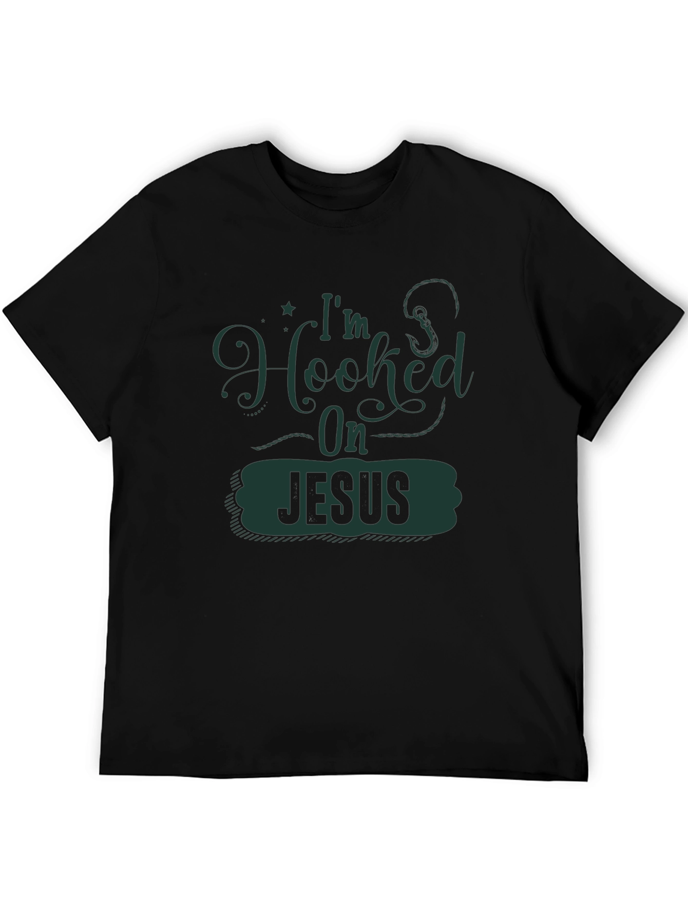 Camiseta Negra Enganchado a Jesús