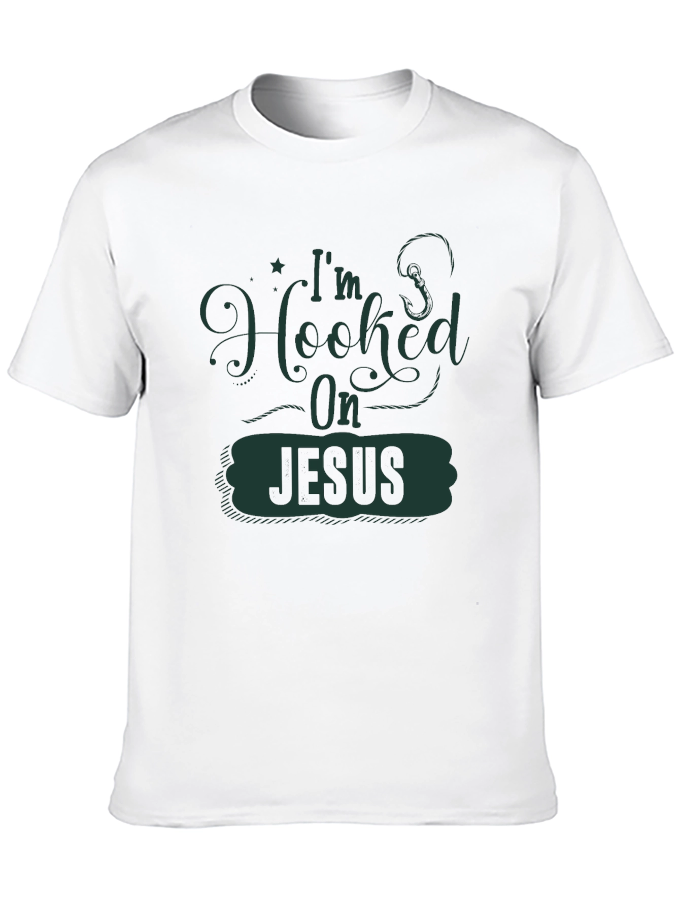 Camiseta Negra Enganchado a Jesús