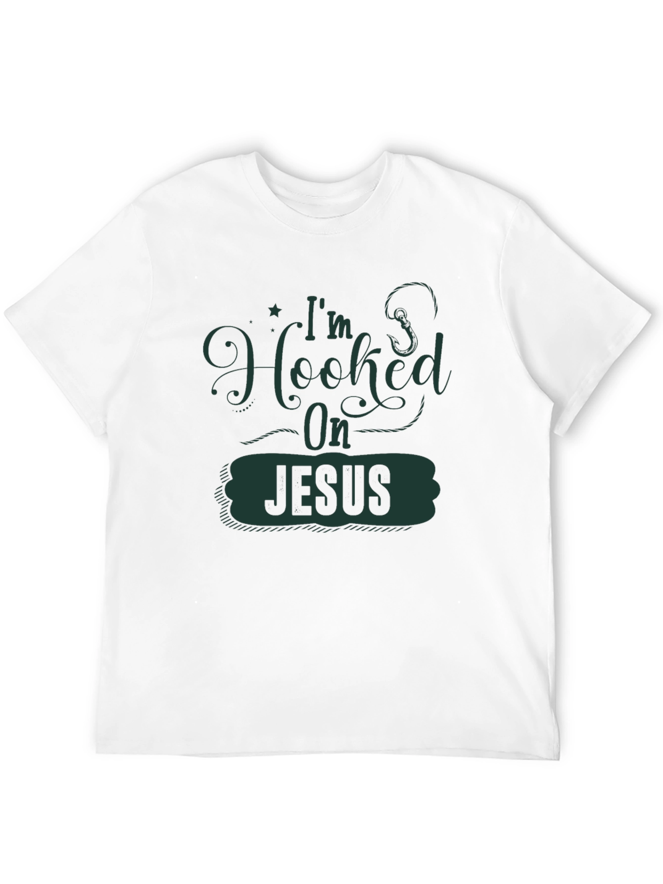 Camiseta Negra Enganchado a Jesús