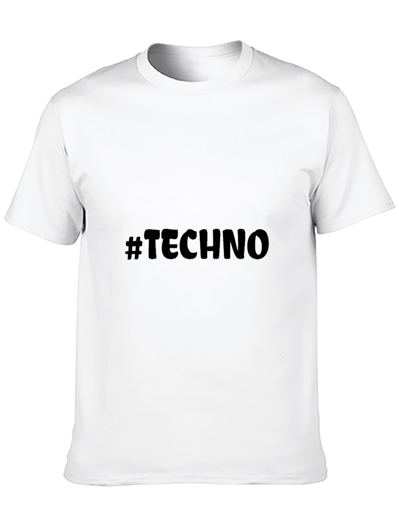 Camiseta Negra #TECHNO para Hombre