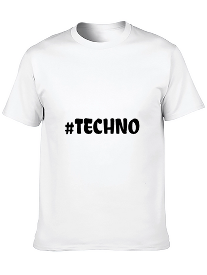 Camiseta Negra #TECHNO para Hombre