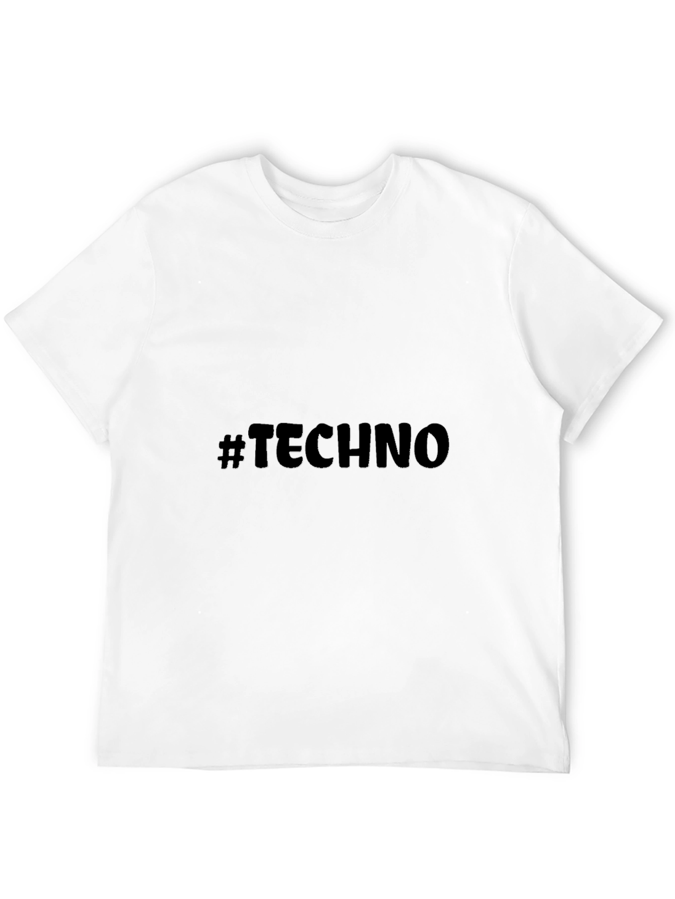 Camiseta Negra #TECHNO para Hombre