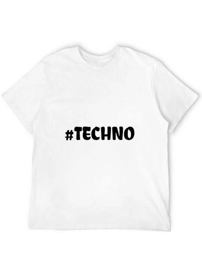Camiseta Negra #TECHNO para Hombre