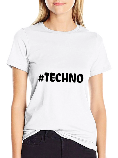 Camiseta Negra #TECHNO para Hombre