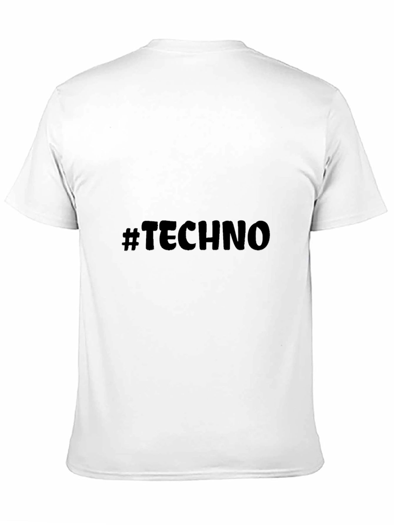 Camiseta Negra #TECHNO para Hombre