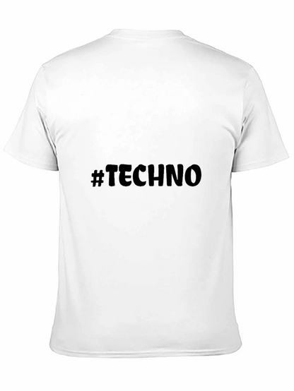 Camiseta Negra #TECHNO para Hombre