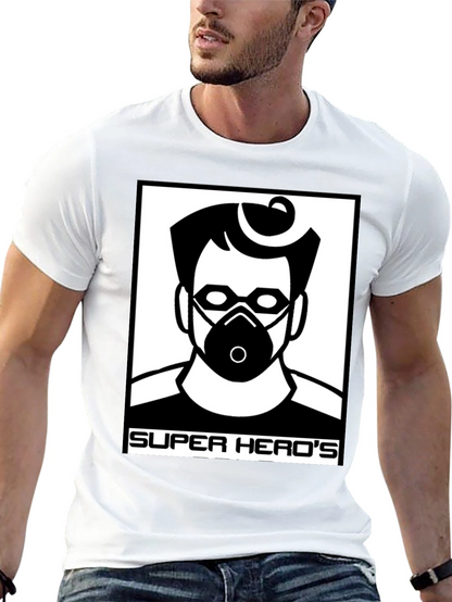 Camiseta Negra Super Heros Diseño Único