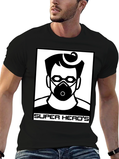 Camiseta Negra Super Heros Diseño Único