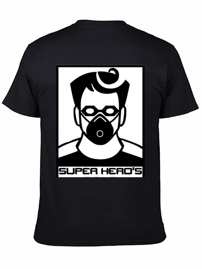 Camiseta Negra Super Heros Diseño Único