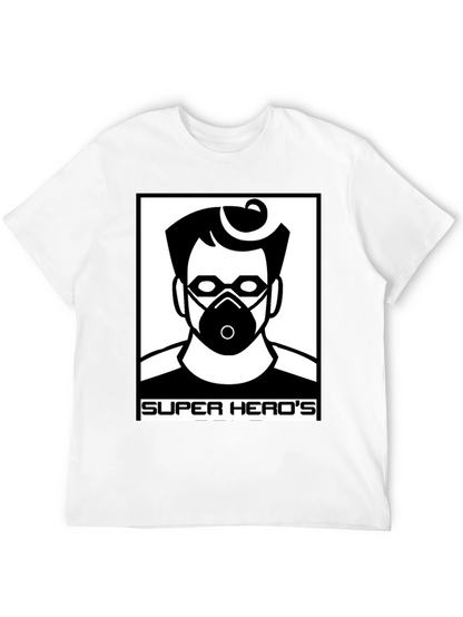 Camiseta Negra Super Heros Diseño Único
