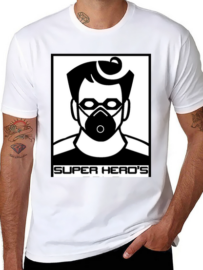 Camiseta Negra Super Heros Diseño Único