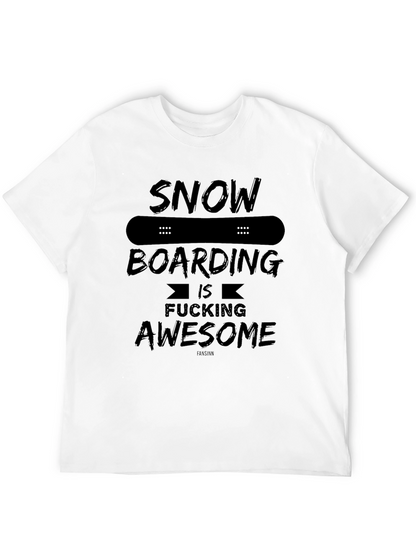 Camiseta Negra Snowboarding is Fucking Awesome