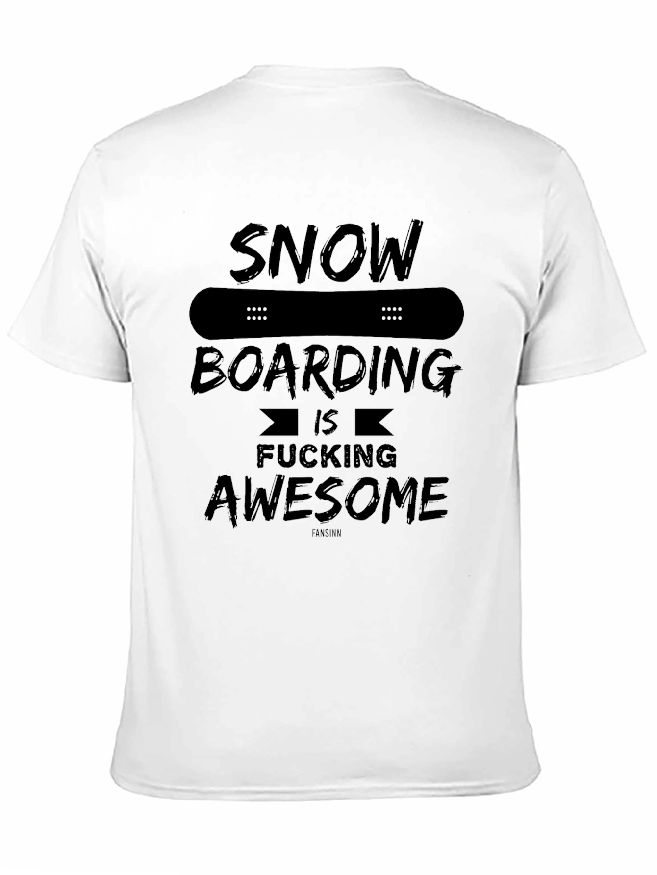 Camiseta Negra Snowboarding is Fucking Awesome