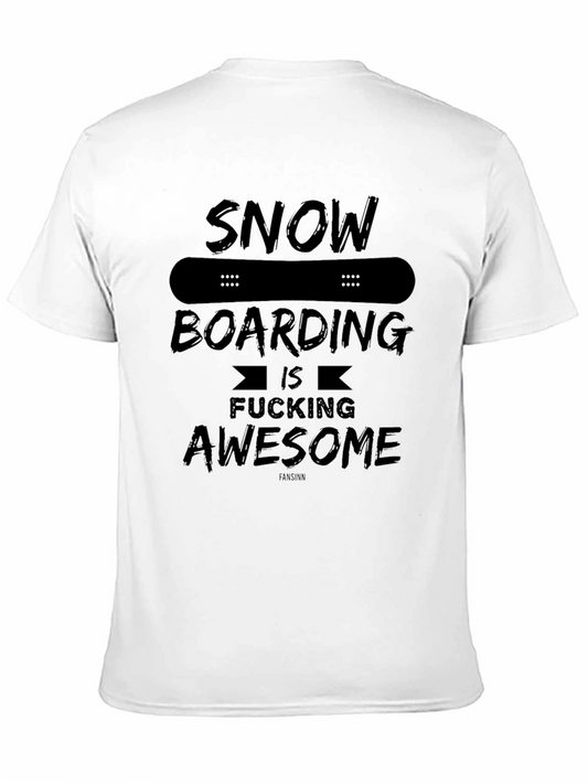 Camiseta Negra Snowboarding is Fucking Awesome