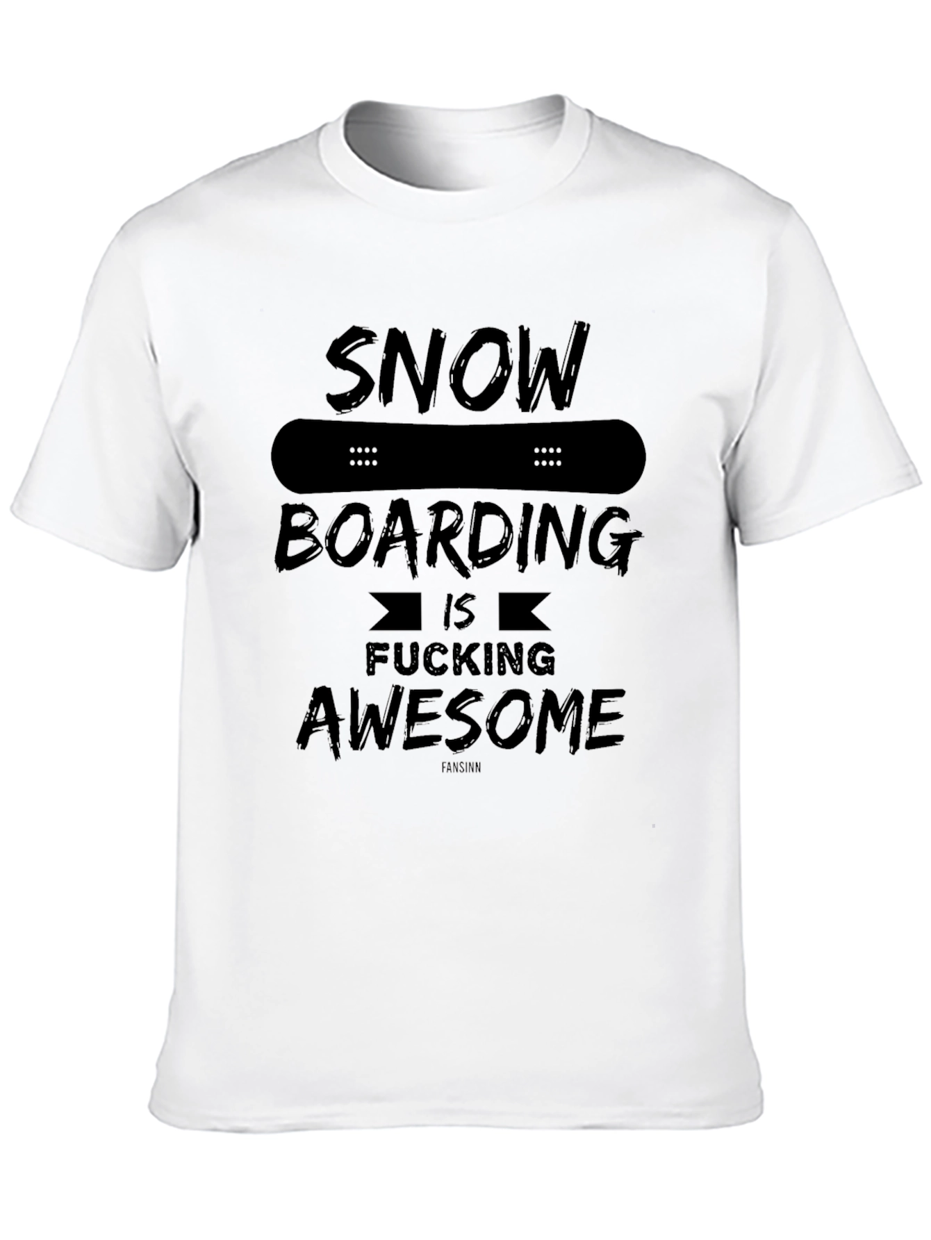 Camiseta Negra Snowboarding is Fucking Awesome