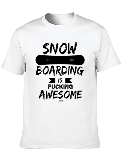 Camiseta Negra Snowboarding is Fucking Awesome
