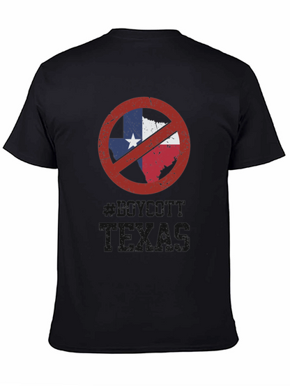 Camiseta Negra No Texas para Hombre