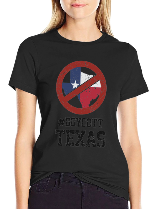 Camiseta Negra No Texas para Hombre