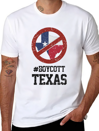 Camiseta Negra No Texas para Hombre