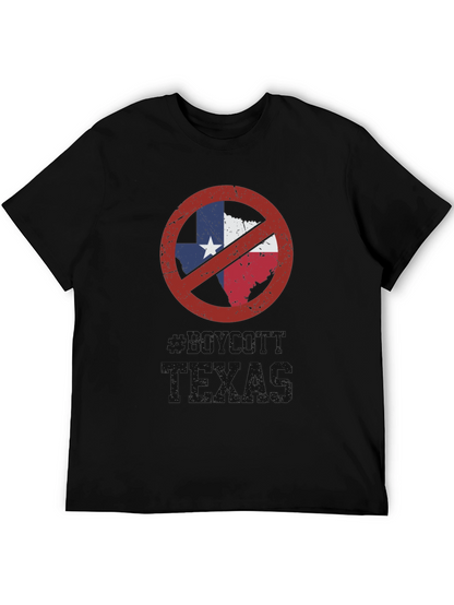 Camiseta Negra No Texas para Hombre