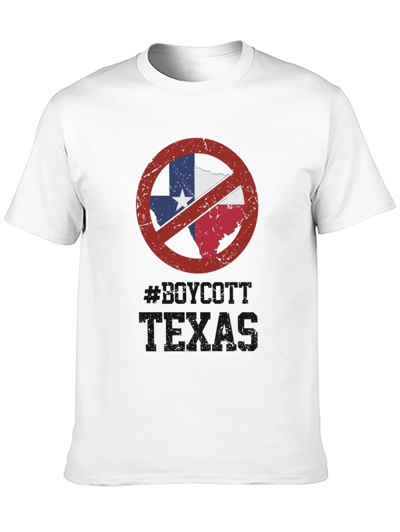 Camiseta Negra No Texas para Hombre