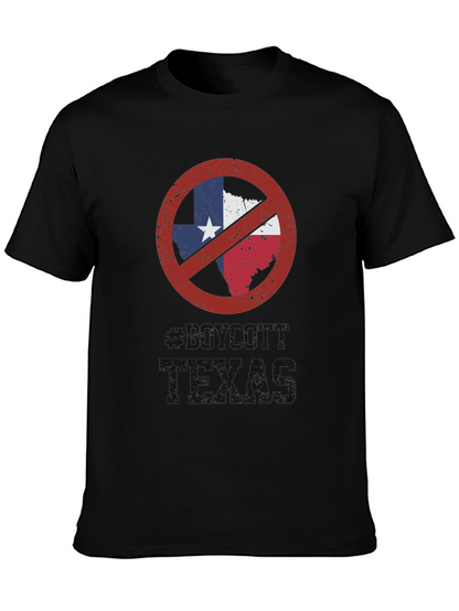 Camiseta Negra No Texas para Hombre