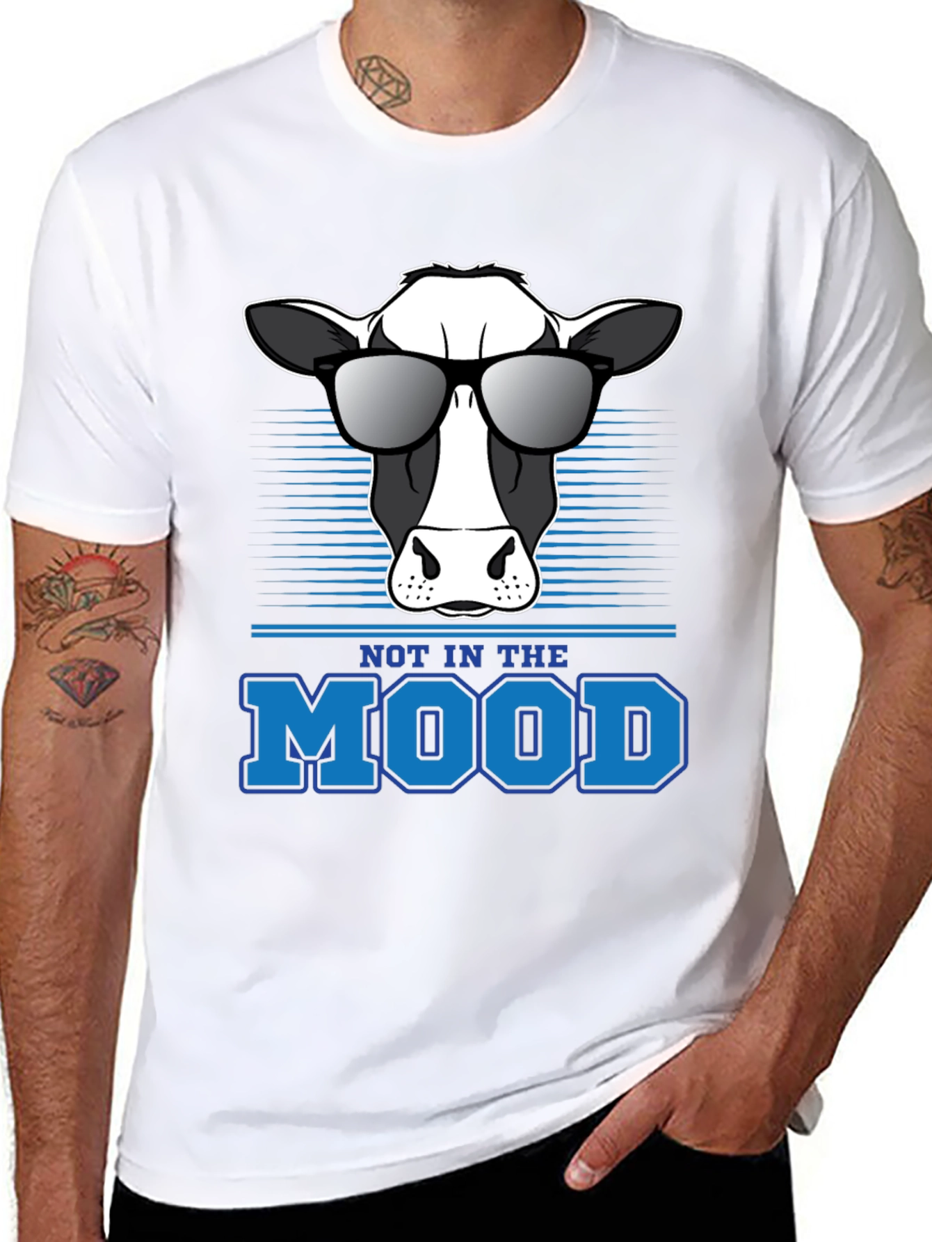 Camiseta Not In The Mood con Vaca Cool