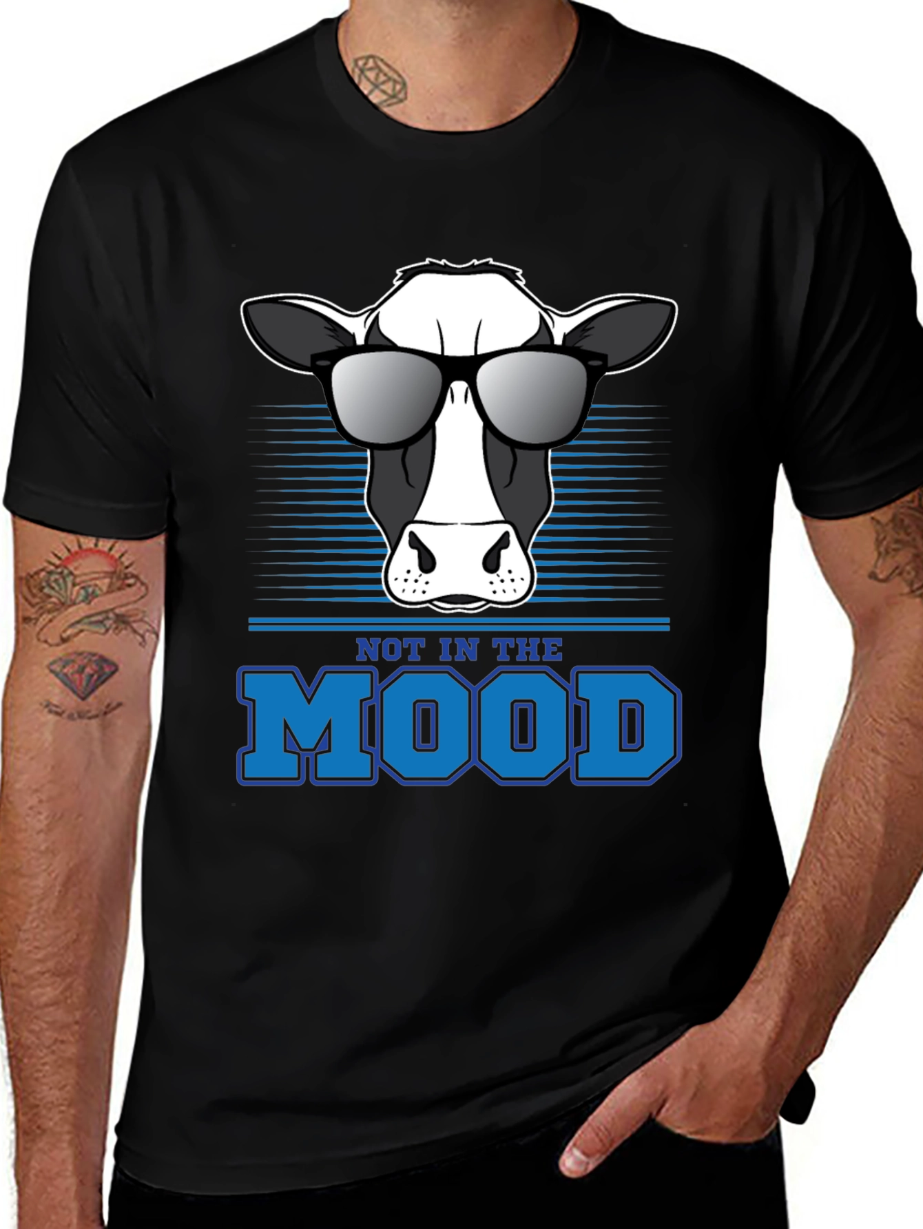Camiseta Not In The Mood con Vaca Cool