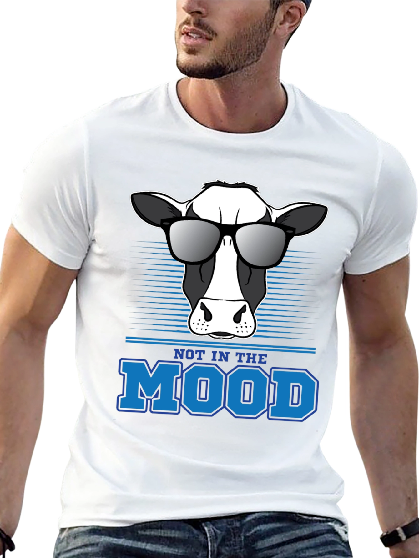 Camiseta Not In The Mood con Vaca Cool