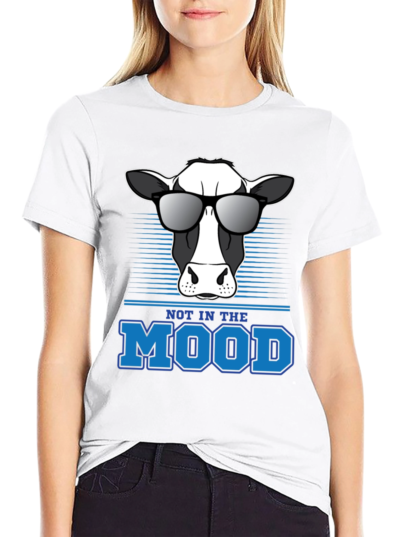 Camiseta Not In The Mood con Vaca Cool