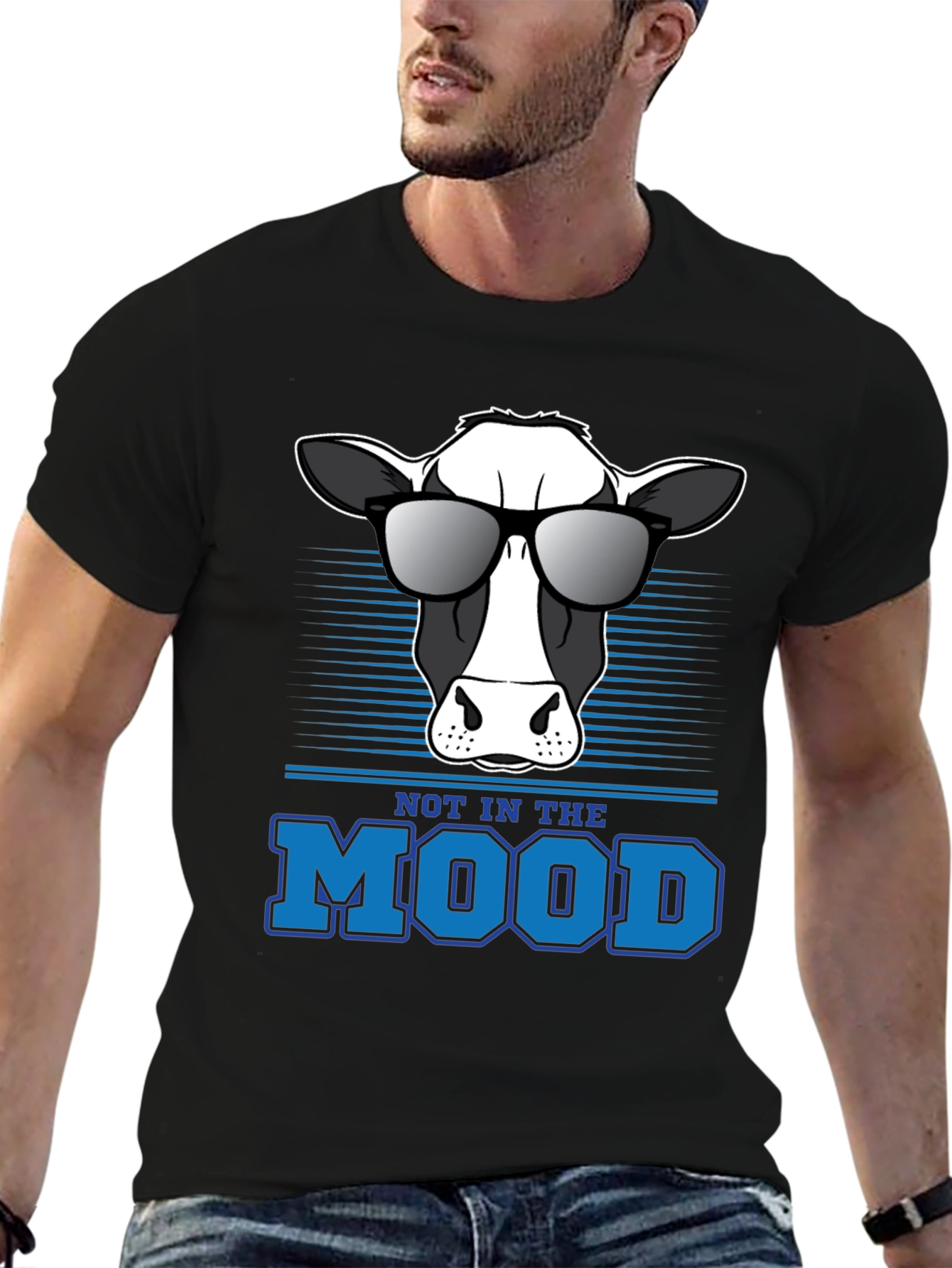 Camiseta Not In The Mood con Vaca Cool
