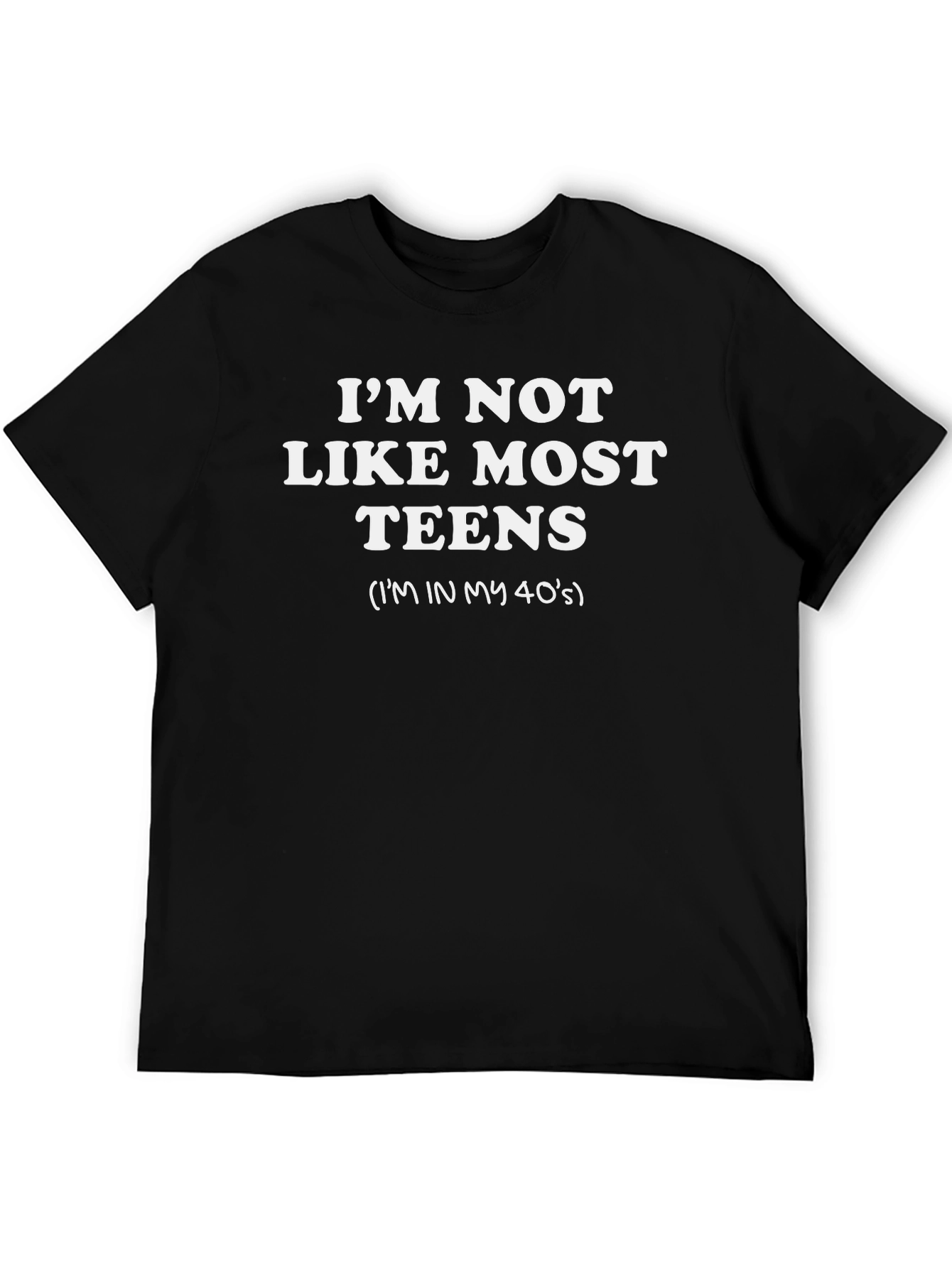 Camiseta Negra con Frase Divertida para Adultos