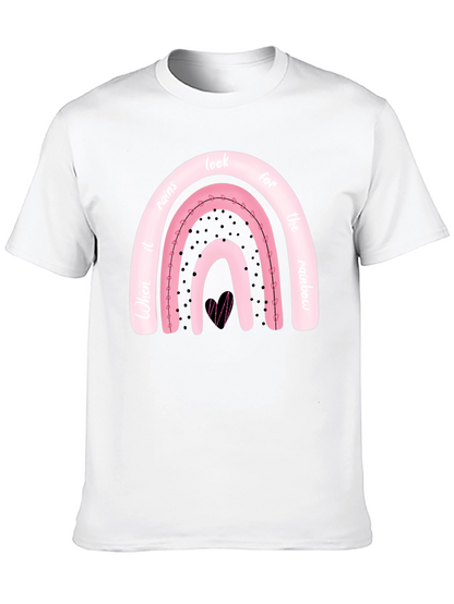 Camiseta Negra con Diseño de Arcoíris