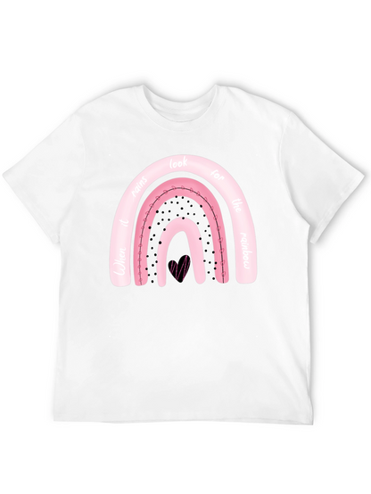 Camiseta Negra con Diseño de Arcoíris