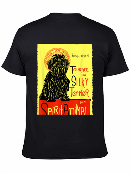 Camiseta Negra: Silky Terrier - Mi Animal Espiritual