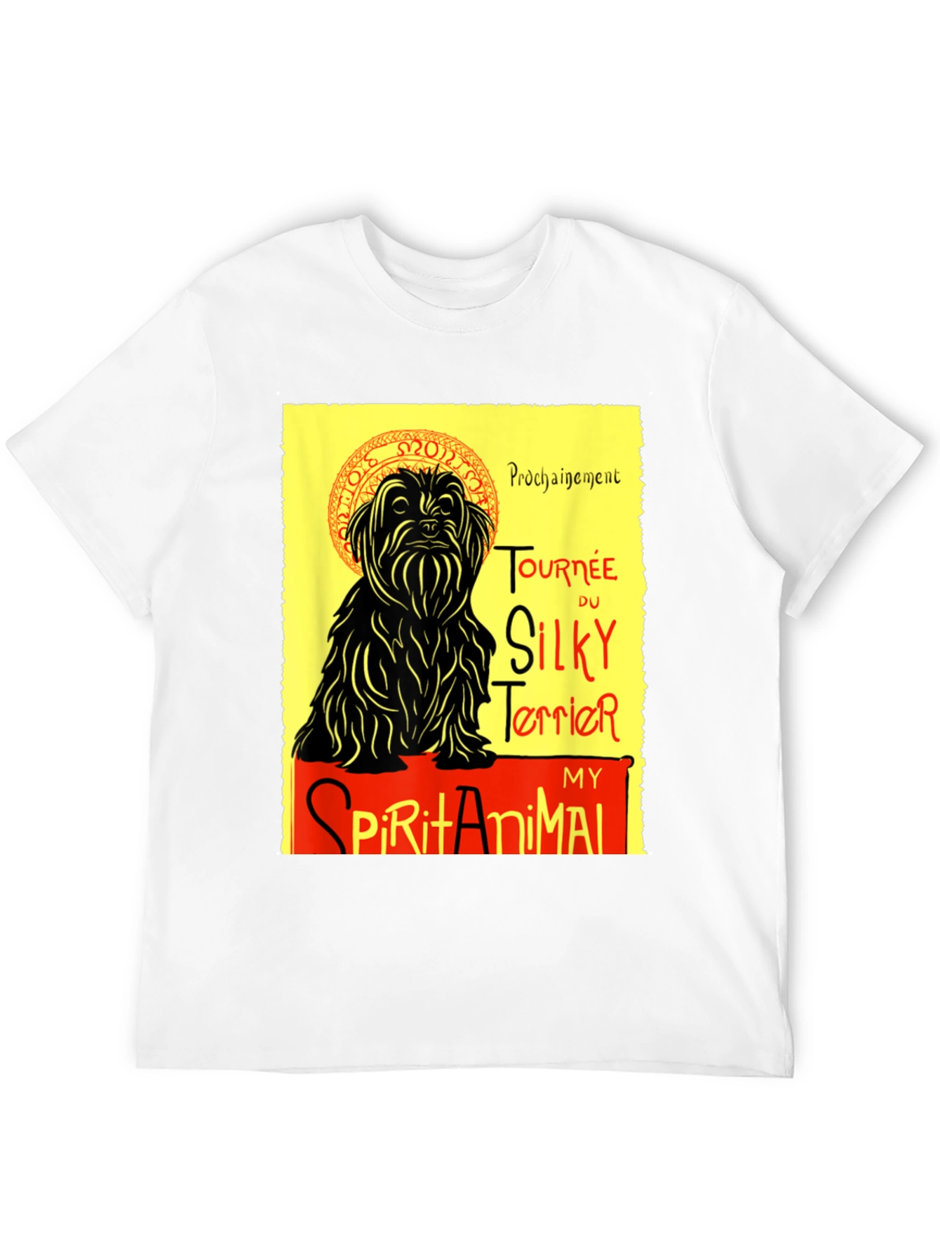 Camiseta Negra: Silky Terrier - Mi Animal Espiritual