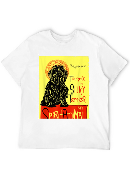 Camiseta Negra: Silky Terrier - Mi Animal Espiritual