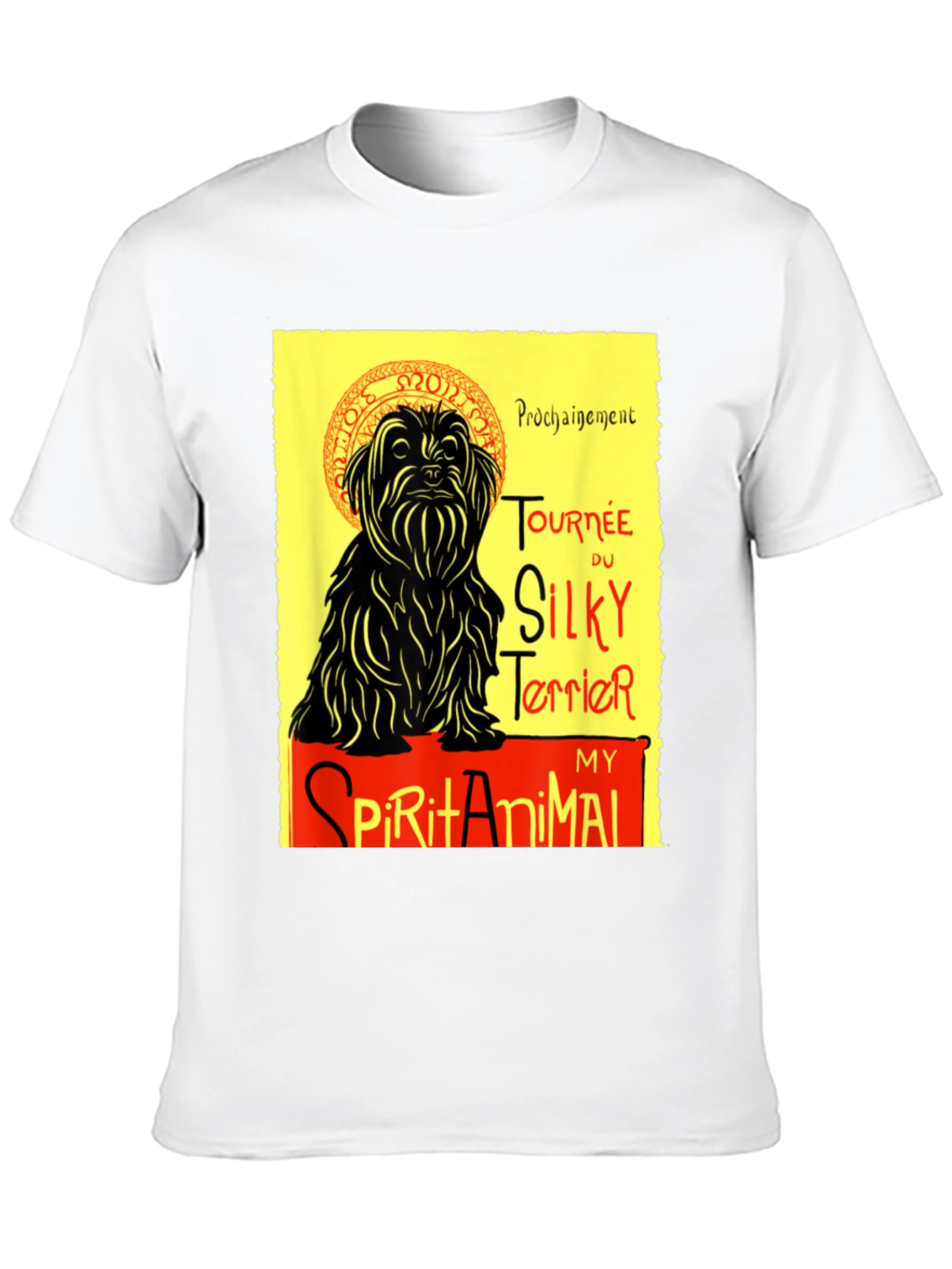 Camiseta Negra: Silky Terrier - Mi Animal Espiritual